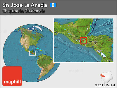 Satellite Location Map of Sn Jose La Arada