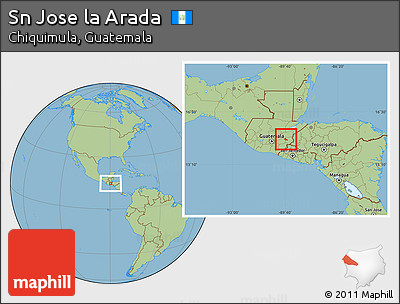 Savanna Style Location Map of Sn Jose La Arada
