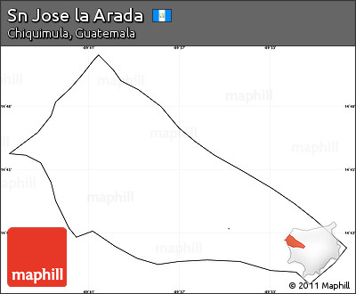 Blank Simple Map of Sn Jose La Arada, cropped outside