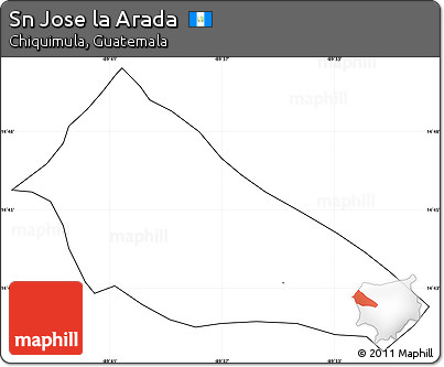 Blank Simple Map of Sn Jose La Arada, cropped outside
