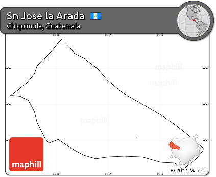 Blank Simple Map of Sn Jose La Arada, cropped outside, no labels