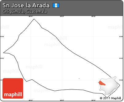 Blank Simple Map of Sn Jose La Arada, cropped outside, no labels
