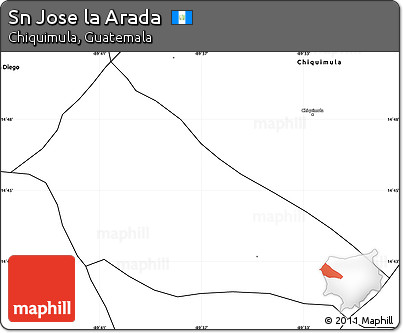 Blank Simple Map of Sn Jose La Arada