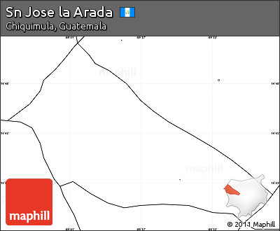 Blank Simple Map of Sn Jose La Arada, no labels