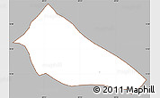 Gray Simple Map of Sn Jose la Arada, cropped outside
