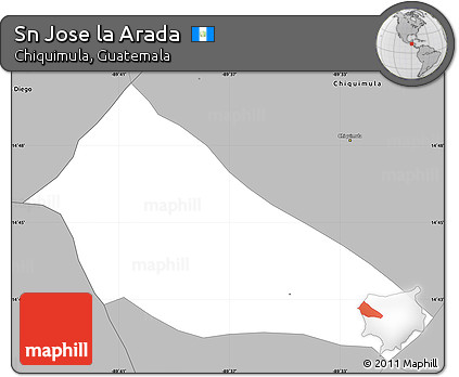 Gray Simple Map of Sn Jose La Arada