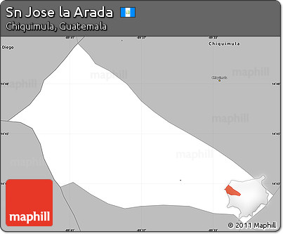 Gray Simple Map of Sn Jose La Arada