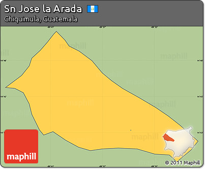 Savanna Style Simple Map of Sn Jose La Arada, cropped outside