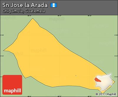 Savanna Style Simple Map of Sn Jose La Arada, cropped outside