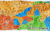 Political 3D Map of El Progreso, political shades outside