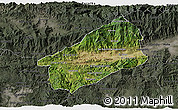 Satellite 3D Map of El Progreso, darken, semi-desaturated