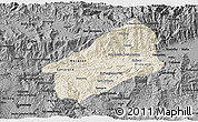 Shaded Relief 3D Map of El Progreso, darken, desaturated