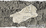 Shaded Relief 3D Map of El Progreso, darken