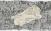 Shaded Relief 3D Map of El Progreso, darken, semi-desaturated