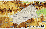 Shaded Relief 3D Map of El Progreso, physical outside