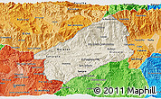 Shaded Relief 3D Map of El Progreso, political shades outside