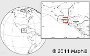 Blank Location Map of El Progreso-198, highlighted parent region