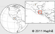 Blank Location Map of El Progreso-198