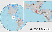 Gray Location Map of El Progreso-198, highlighted parent region