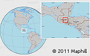 Gray Location Map of El Progreso-198