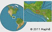 Satellite Location Map of El Progreso-198