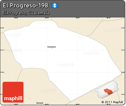 Classic Style Simple Map of El Progreso-198