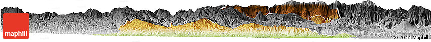 Physical Horizon Map of El Progreso, desaturated