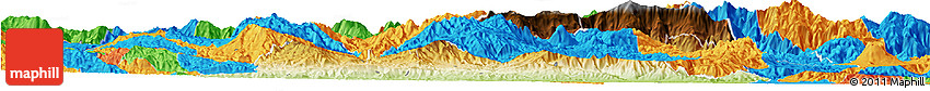 Physical Horizon Map of El Progreso, political outside