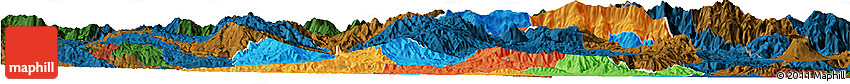 Political Horizon Map of El Progreso, darken