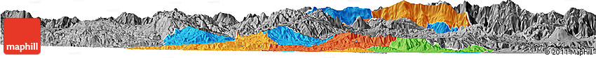 Political Horizon Map of El Progreso, desaturated