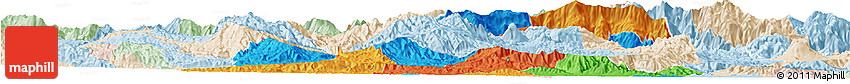 Political Horizon Map of El Progreso, lighten