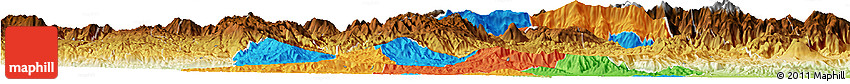 Political Horizon Map of El Progreso, physical outside