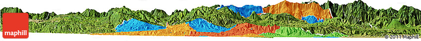 Political Horizon Map of El Progreso, satellite outside