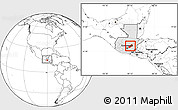 Blank Location Map of El Progreso, highlighted country, within the entire country
