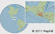 Savanna Style Location Map of El Progreso, within the entire country, hill shading
