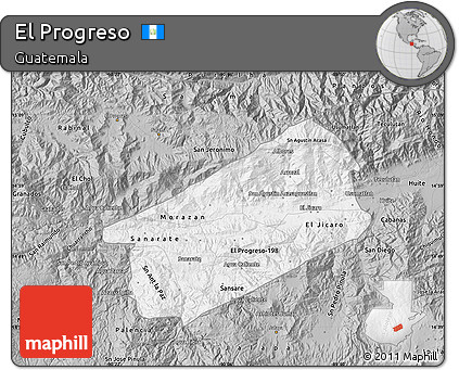 Gray Map of El Progreso
