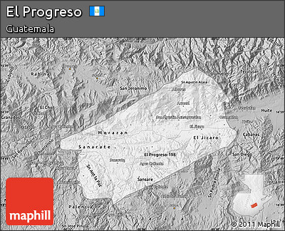 Gray Map of El Progreso