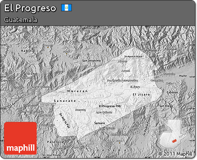 Gray Map of El Progreso