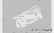 Gray Map of El Progreso, single color outside