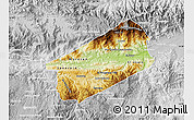 Physical Map of El Progreso, lighten, desaturated