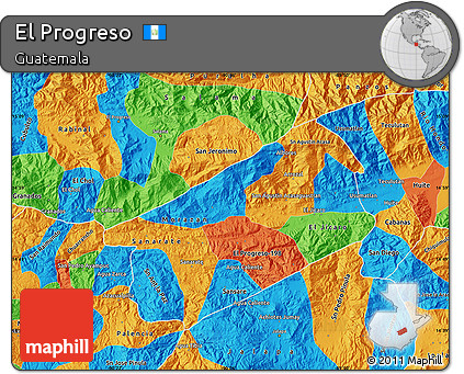 Political Map of El Progreso