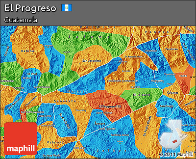 Political Map of El Progreso