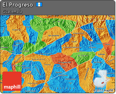 Political Map of El Progreso