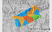 Political Map of El Progreso, lighten, desaturated