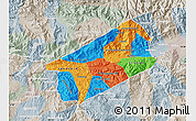 Political Map of El Progreso, lighten, semi-desaturated