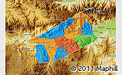 Political Map of El Progreso, physical outside