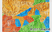 Political Map of El Progreso, political shades outside