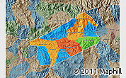 Political Map of El Progreso, semi-desaturated