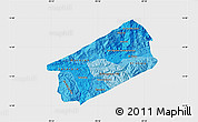 Political Shades Map of El Progreso, single color outside