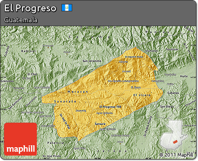 Savanna Style Map of El Progreso